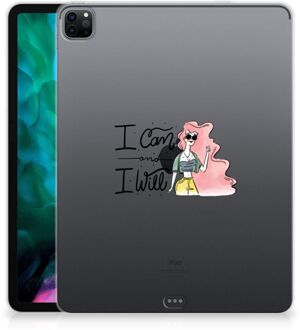 B2Ctelecom Hippe TPU Backcase iPad Pro 12.9 (2020) | iPad Pro 12.9 (2021) Hoes Personaliseren i Can met doorzichte zijkanten