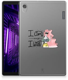 B2Ctelecom Hippe TPU Backcase Lenovo Tab M10 HD (2de generatie) Hoes Personaliseren i Can met doorzichte zijkanten