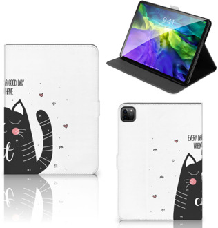 B2Ctelecom Hoes iPad Pro 11 (2020) Hoes met Magneetsluiting Cat Good Day