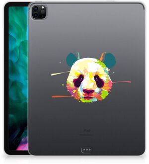 B2Ctelecom Hoes iPad Pro 12.9 (2020) | iPad Pro 12.9 (2021) Tablet Backcover met foto Super als Sinterklaas Cadeautje Panda Color met transparant zijkanten