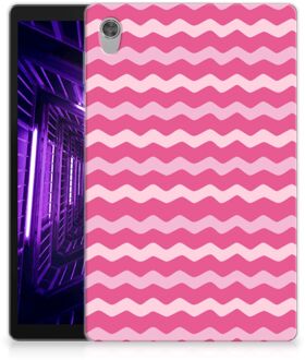 B2Ctelecom Hoes Lenovo Tab M10 HD (2de generatie) Print Case Waves Pink met transparant zijkanten