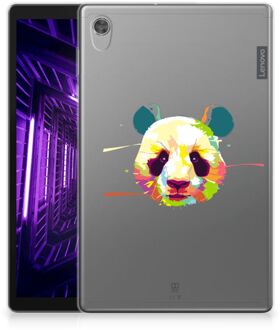 B2Ctelecom Hoes Lenovo Tab M10 HD (2de generatie) Tablet Backcover met foto Super als Sinterklaas Cadeautje Panda Color met transparant zijkanten