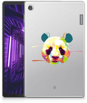 B2Ctelecom Hoes Lenovo Tab M10 Plus Tablet Backcover met foto Super als Sinterklaas Cadeautje Panda Color met transparant zijkanten