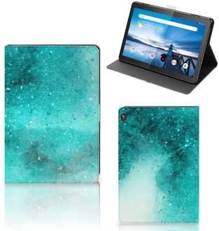 B2Ctelecom Hoes Lenovo Tablet M10 Hoesje met Magneetsluiting Painting Blue