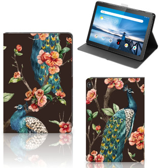 B2Ctelecom Hoes Lenovo Tablet M10 Tablet Hoes met Magneetsluiting Pauw met Bloemen