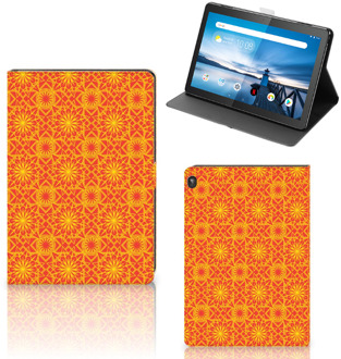 B2Ctelecom Hoes Lenovo Tablet M10 Tablet Hoes met Standaard Batik Orange