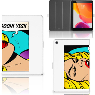 B2Ctelecom Hoes met standaard iPad 10.2 (2019) | iPad 10.2 (2020) Popart Oh Yes