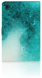 B2Ctelecom Hoes Samsung Galaxy Tab A7 (2020) Hoesje met Magneetsluiting Painting Blue