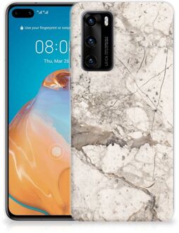 B2Ctelecom Hoesje Bumper Huawei P40 GSM Hoesje Marmer Beige