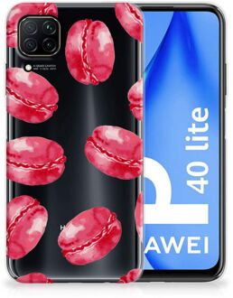 B2Ctelecom Hoesje Bumper Huawei P40 Lite GSM Hoesje Transparant Pink Macarons