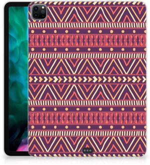 B2Ctelecom Hoesje Bumper iPad Pro 12.9 (2020) | iPad Pro 12.9 (2021) Cover Aztec Purple met doorzichte zijkanten