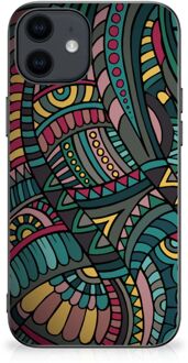 B2Ctelecom Hoesje Bumper iPhone 12 Pro | 12 (6.1") Telefoon Hoesje met Zwarte rand Aztec