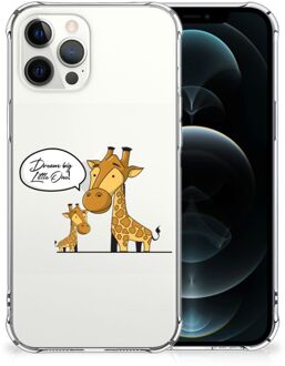 B2Ctelecom Hoesje Bumper iPhone 12 Pro Max Telefoon Hoesje met doorzichtige rand Giraffe