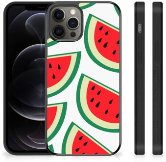 B2Ctelecom Hoesje Bumper iPhone 12 Pro Max Telefoon Hoesje met Zwarte rand Watermelons