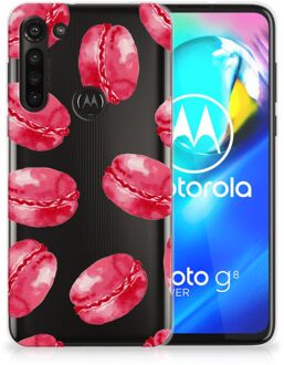 B2Ctelecom Hoesje Bumper Motorola Moto G8 Power GSM Hoesje Transparant Pink Macarons