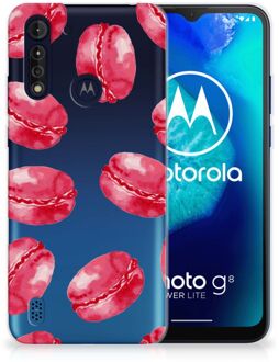 B2Ctelecom Hoesje Bumper Motorola Moto G8 Power Lite GSM Hoesje Transparant Pink Macarons