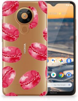 B2Ctelecom Hoesje Bumper Nokia 5.3 GSM Hoesje Transparant Pink Macarons