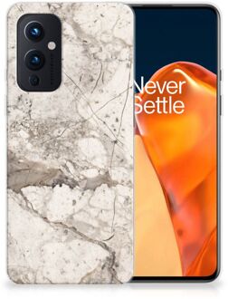 B2Ctelecom Hoesje Bumper OnePlus 9 GSM Hoesje Marmer Beige