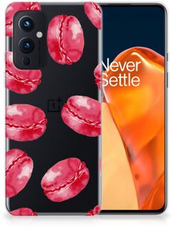 B2Ctelecom Hoesje Bumper OnePlus 9 GSM Hoesje Transparant Pink Macarons