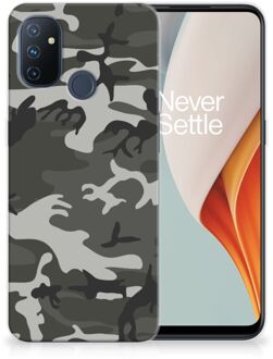 B2Ctelecom Hoesje Bumper OnePlus Nord N100 GSM Hoesje Army Light