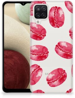 B2Ctelecom Hoesje Bumper Samsung Galaxy A12 GSM Hoesje Transparant Pink Macarons