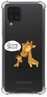 B2Ctelecom Hoesje Bumper Samsung Galaxy A12 Telefoon Hoesje met doorzichtige rand Giraffe