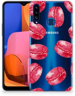 B2Ctelecom Hoesje Bumper Samsung Galaxy A20s GSM Hoesje Transparant Pink Macarons