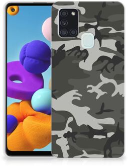 B2Ctelecom Hoesje Bumper Samsung Galaxy A21s GSM Hoesje Army Light