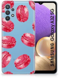 B2Ctelecom Hoesje Bumper Samsung Galaxy A32 5G GSM Hoesje Transparant Pink Macarons