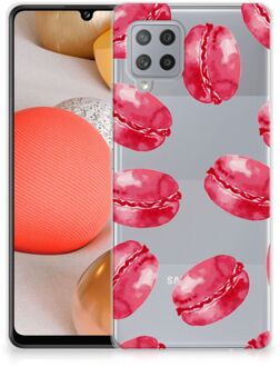 B2Ctelecom Hoesje Bumper Samsung Galaxy A42 GSM Hoesje Transparant Pink Macarons