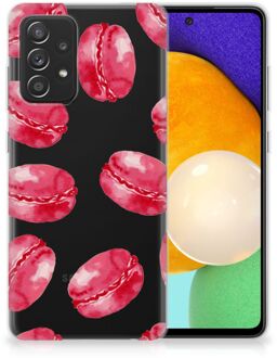 B2Ctelecom Hoesje Bumper Samsung Galaxy A52 (5G/4G) GSM Hoesje Transparant Pink Macarons