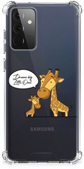 B2Ctelecom Hoesje Bumper Samsung Galaxy A72 4G/5G Telefoon Hoesje met doorzichtige rand Giraffe