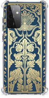 B2Ctelecom Hoesje Bumper Samsung Galaxy A72 4G/5G Telefoon Hoesje met doorzichtige rand Golden Flowers