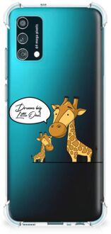 B2Ctelecom Hoesje Bumper Samsung Galaxy M02s | A02s Telefoon Hoesje met doorzichtige rand Giraffe