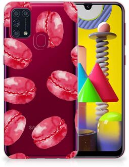 B2Ctelecom Hoesje Bumper Samsung Galaxy M31 GSM Hoesje Transparant Pink Macarons