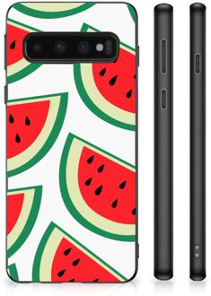 B2Ctelecom Hoesje Bumper Samsung Galaxy S10 Telefoon Hoesje met Zwarte rand Watermelons