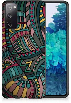 B2Ctelecom Hoesje Bumper Samsung Galaxy S20 Telefoon Hoesje met Zwarte rand Aztec