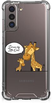 B2Ctelecom Hoesje Bumper Samsung Galaxy S21 Telefoon Hoesje met doorzichtige rand Giraffe