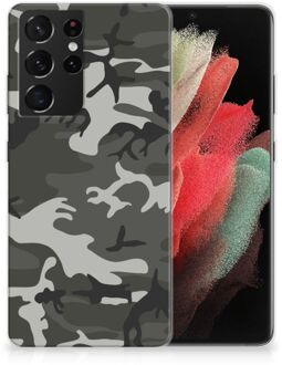 B2Ctelecom Hoesje Bumper Samsung Galaxy S21 Ultra GSM Hoesje Army Light