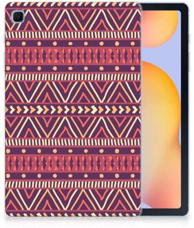 B2Ctelecom Hoesje Bumper Samsung Galaxy Tab S6 Lite Cover Aztec Purple met doorzichte zijkanten