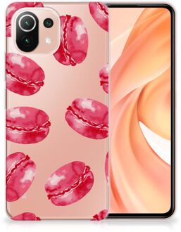 B2Ctelecom Hoesje Bumper Xiaomi Mi 11 Lite GSM Hoesje Transparant Pink Macarons