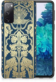 B2Ctelecom Hoesje Customize Samsung Galaxy S20 Back Cover Siliconen Hoesje met Zwarte rand Golden Flowers