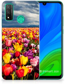 B2Ctelecom Hoesje Huawei P Smart 2020 Telefoon Hoesje Tulpen