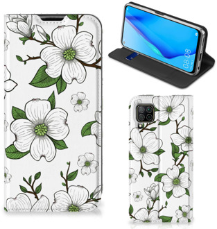 B2Ctelecom Hoesje Huawei P40 Lite Book Case Dogwood Flowers