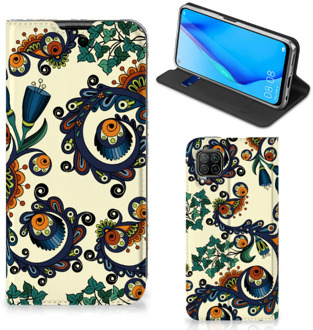 B2Ctelecom Hoesje Huawei P40 Lite Bookcase Barok Flower