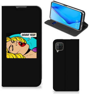 B2Ctelecom Hoesje Huawei P40 Lite Bookcase Popart Oh Yes