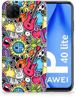 B2Ctelecom Hoesje Huawei P40 Lite Telefoon Hoesje Punk Rock