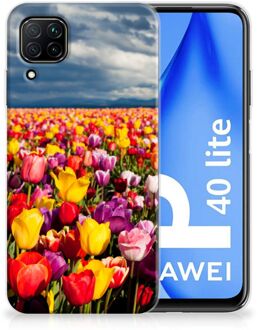 B2Ctelecom Hoesje Huawei P40 Lite Telefoon Hoesje Tulpen