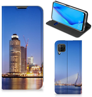 B2Ctelecom Hoesje Huawei P40 Lite Telefoonhoesje Tekst Erasmusbrug Rotterdam