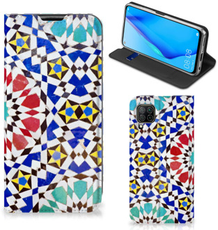 B2Ctelecom Hoesje Huawei P40 Lite Telefoontas Mozaïek